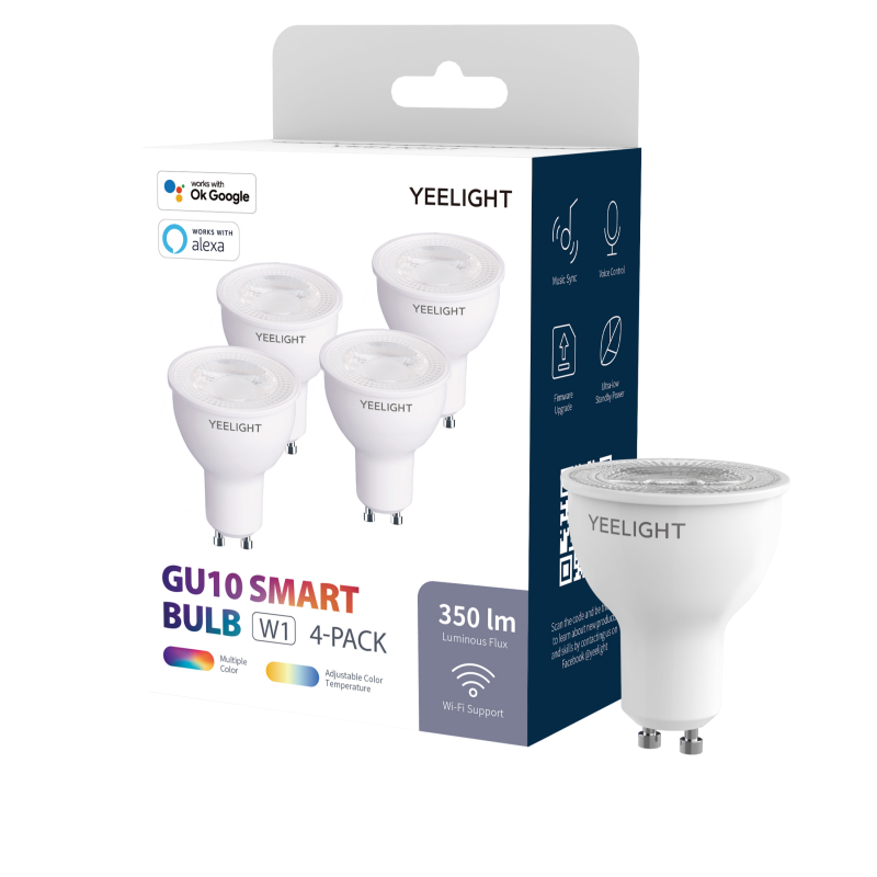 Yeelight 4x Smart LED Žárovka GU10 W1